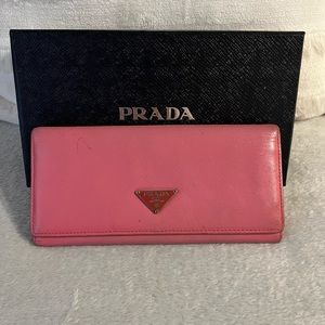 Pink Prada wallet